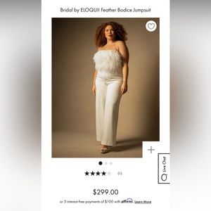 Eloquii Feather bridal jumpsuit